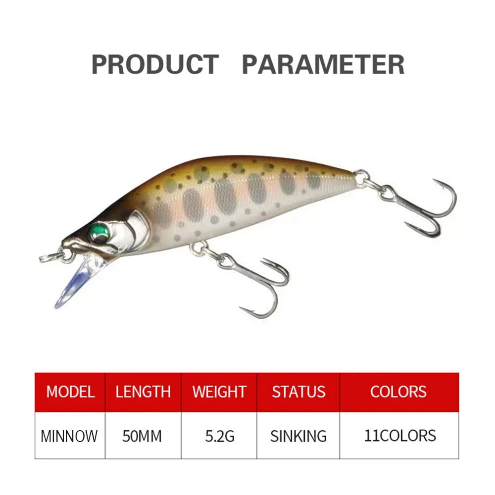 TSUYOKI LT905 Fast-Sinking Minnow Lure – 50mm, 5g
