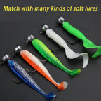 Soft Lure Kit 14pcs – T-Tail Worm 5.5/7/10cm + Jig Head Hook 3/5/10g