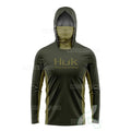 HUK UPF 50+ Hooded Fishing Shirt with Face Mask