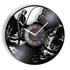 Maris Lure Gone Fishing Vinyl Record Wall Clock – 30cm | Optional LED