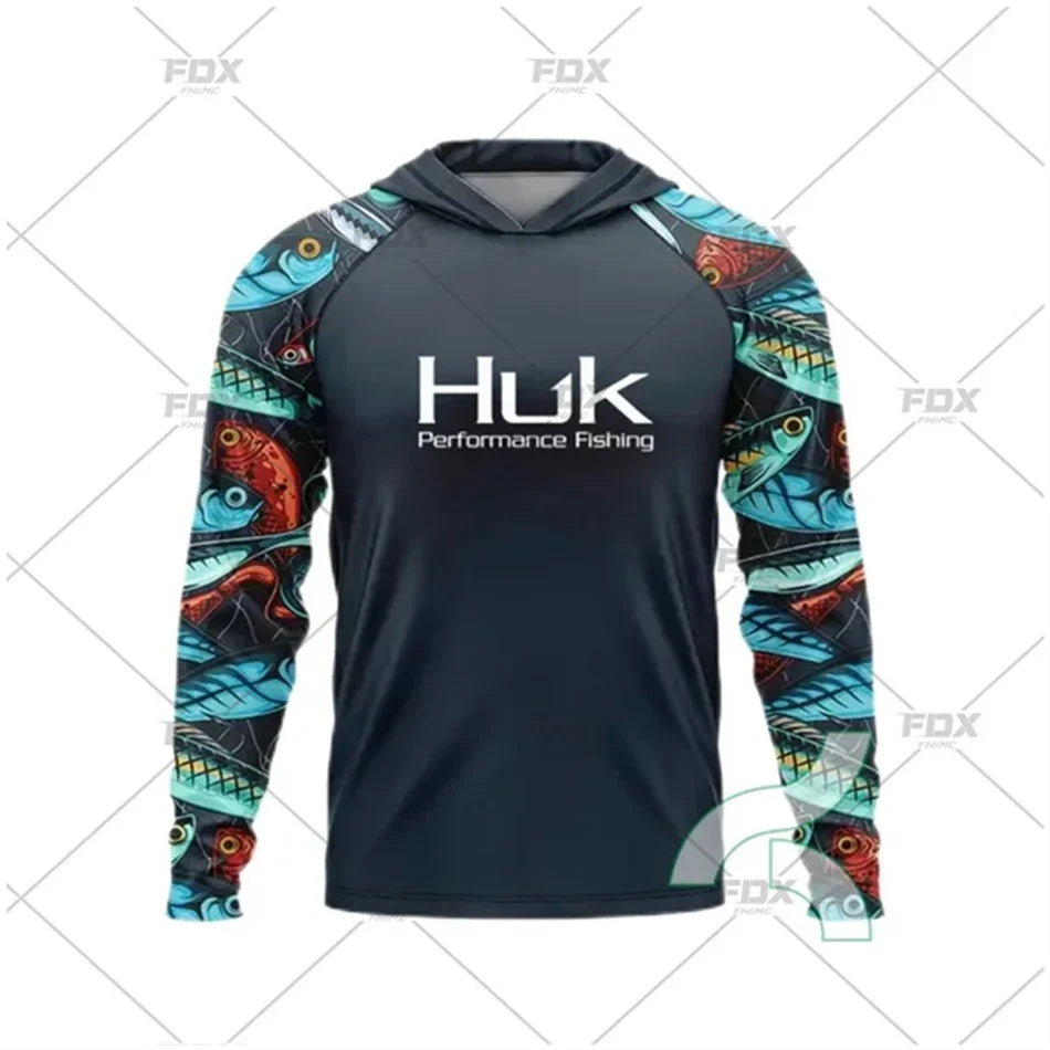 HUK Fishing Hoodie – UPF UV Protection, Anti-Mosquito
