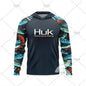 HUK Fishing Hoodie Shirt – UV Protection, Long Sleeve, Neck Gaiter, Anti-Mosquito