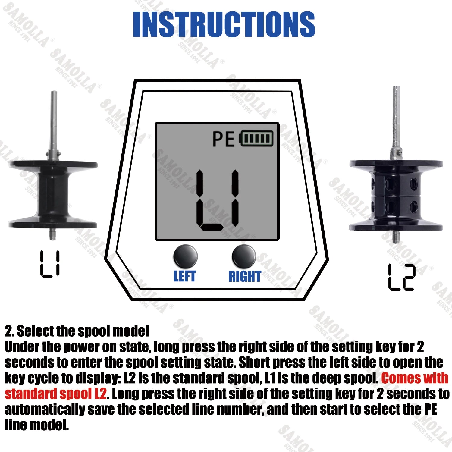 SAMOLLA Electronic Baitcasting Reel – LED Display