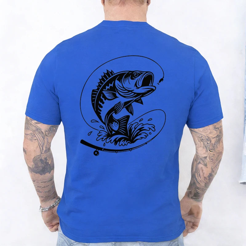 Men's Fishing Heartbeat Graphic T-Shirt