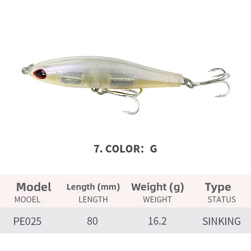 Maris Lure Pencil Lure 8cm 16g – Slow Sinking Jerkbait Swimbait