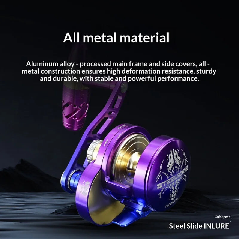 Yinluren Steelbone NT200 Slow Jigging Drum Reel – High Drag, Full Metal