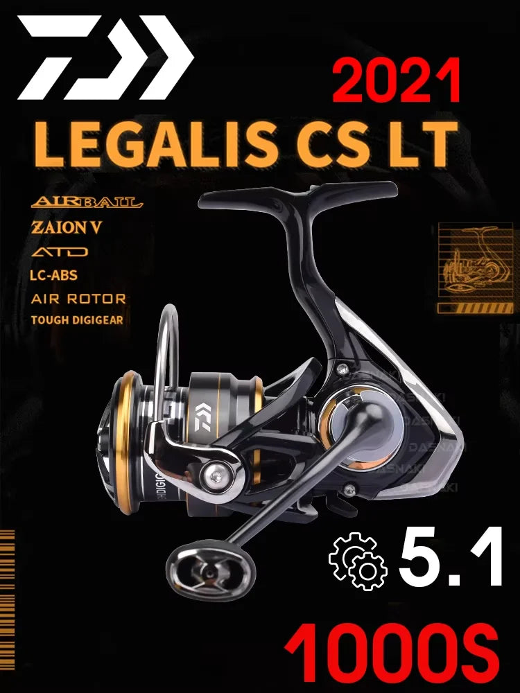 Daiwa Legalis LT Spinning Reel – 6+1BB, 5–12KG Drag, 1000–6000 Series