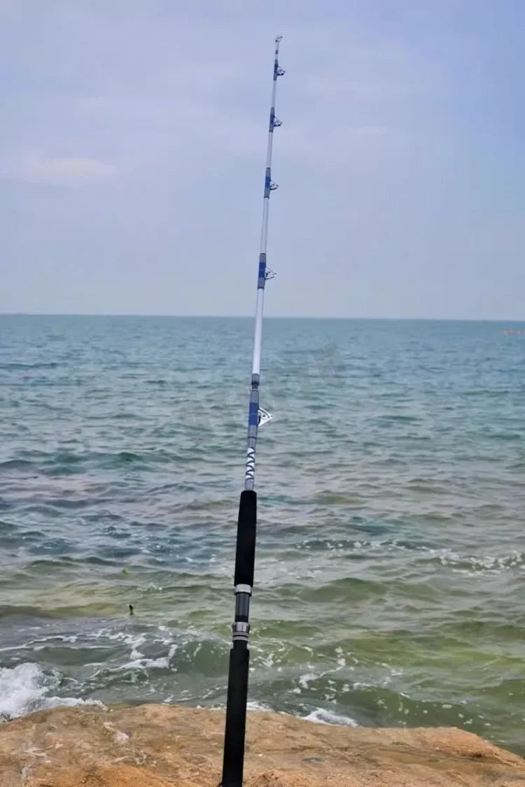 GTOFYU Saltwater Trolling Rod 50KG – 2-Piece, Roller Guides, 1.98M/2.1M