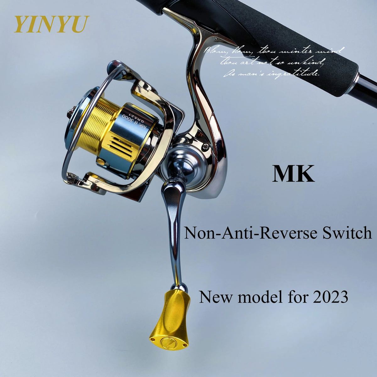 YINYU MKII Spinning Fishing Reel, 5.2:1 Gear Ratio