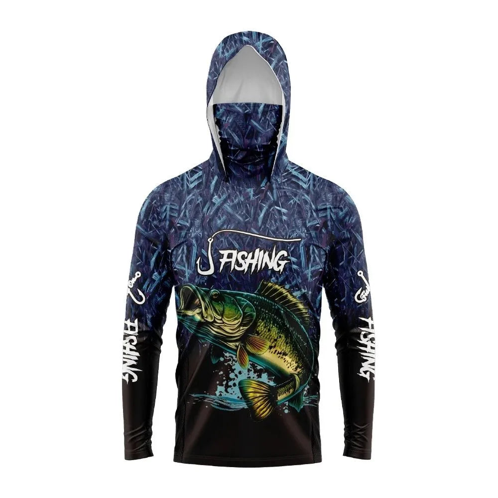 Men's 3D Fishing Print Long Sleeve T-Shirt – Breathable, Casual | XS–XXL