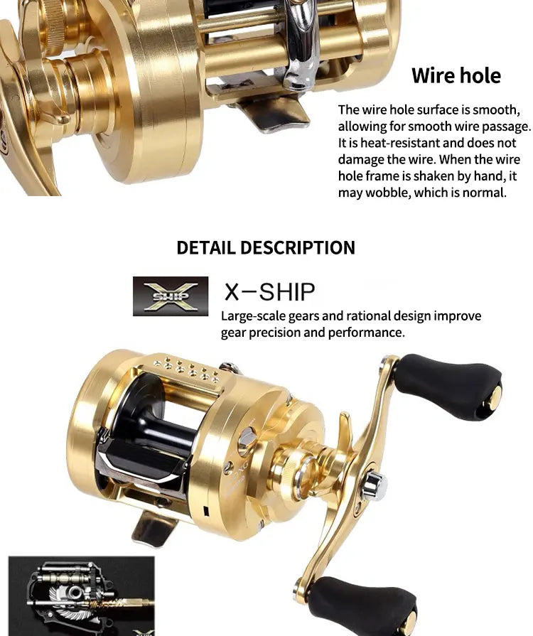 2026 CALCUTTA CONQUEST MD Saltwater Fishing Reels 300XG 300XGHL 400XG Left Right Hand Original  Fishing Reel