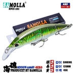 SAMOLLA Sinking Minnow Fishing Lure 120mm 45g 8 Colors