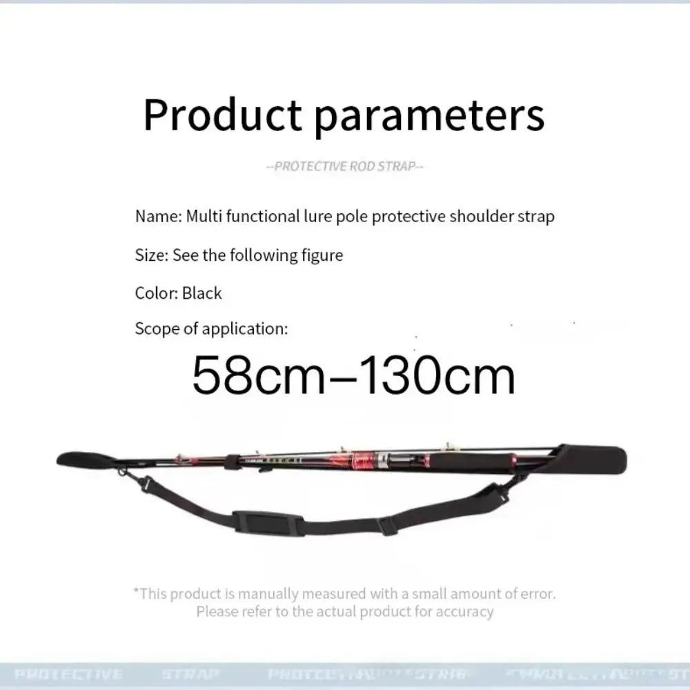 Adjustable Fishing Rod Strap – Neoprene Rod Holder Belt, Portable & Protective