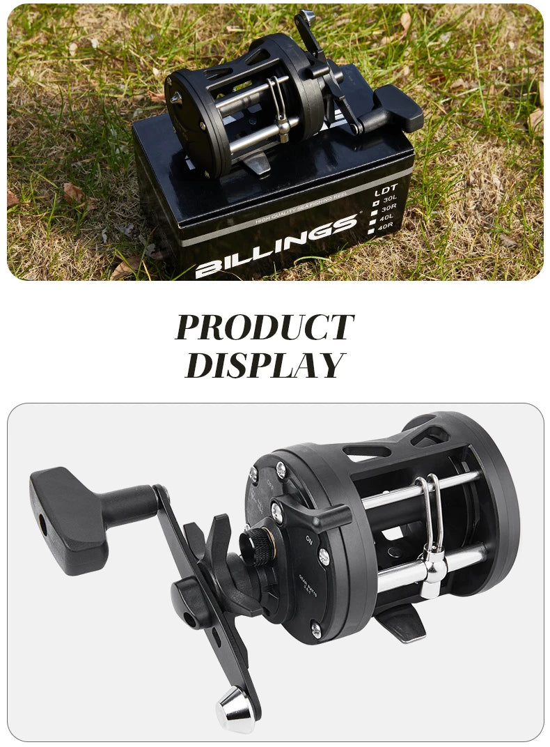 Billings Trolling Drum Reel – 33lb Max Drag