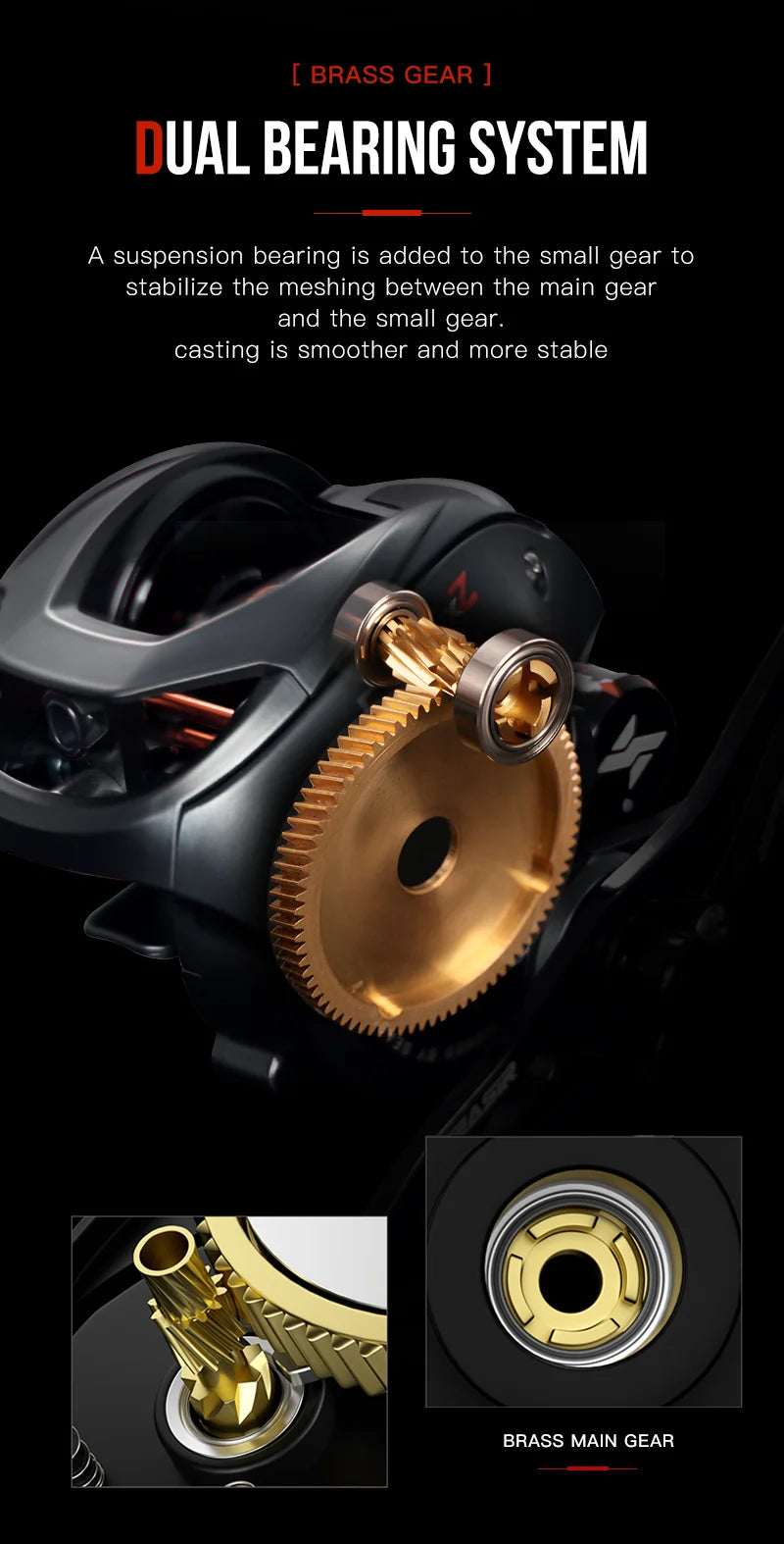 SEASIR Cast X2 Baitcasting Reel 7.3:1 High-Speed