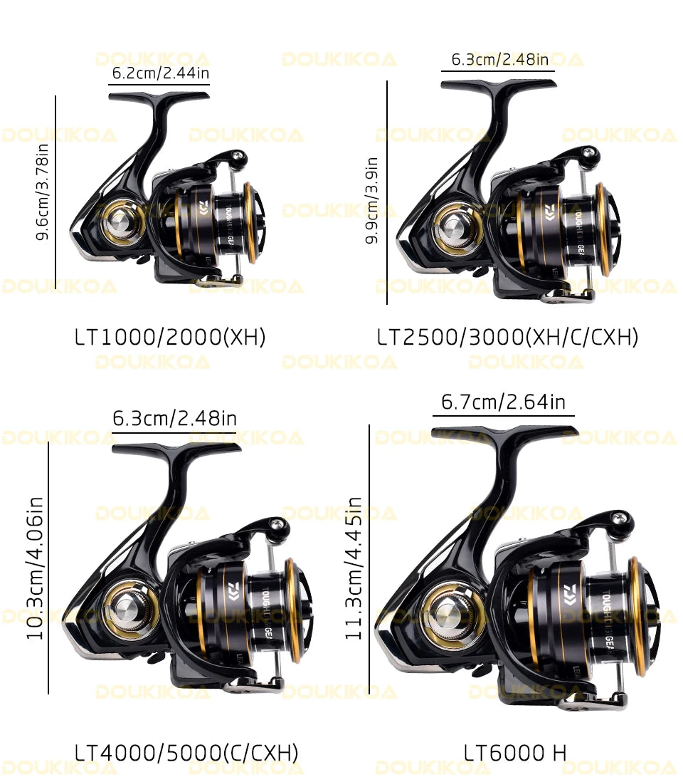 Daiwa Legalis LT Spinning Reel – 6+1BB, 5–12KG Drag, 1000–6000 Series