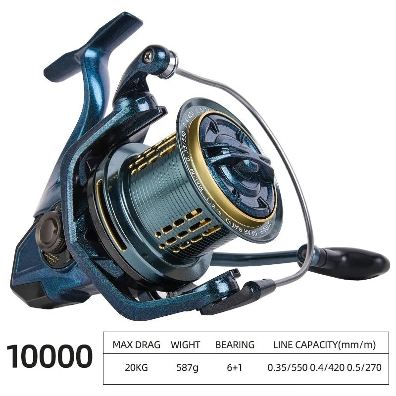 Saltwater Spinning Reel 20KG Max Drag – Stainless Steel Spindle