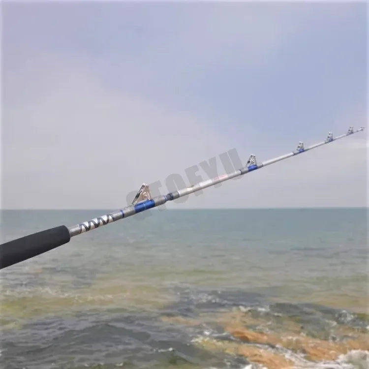 GTOFYU Saltwater Trolling Rod 50KG – 2-Piece, Roller Guides, 1.98M/2.1M