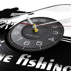 Maris Lure Gone Fishing Vinyl Record Wall Clock – 30cm | Optional LED