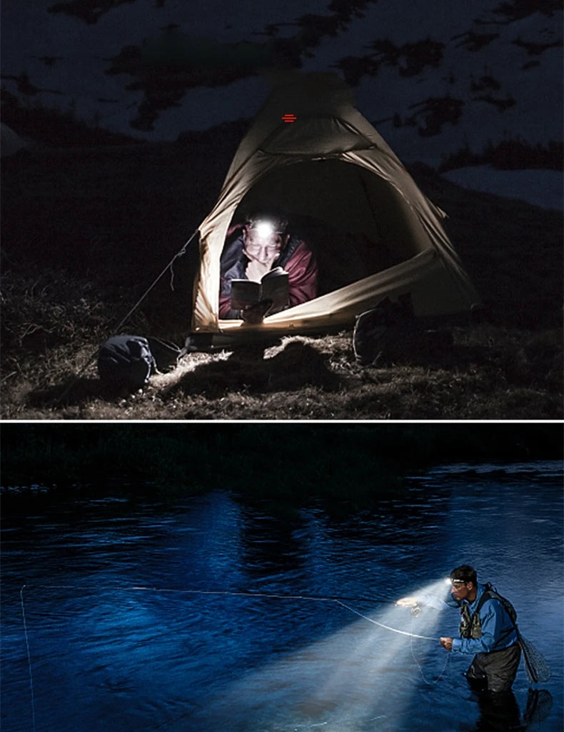 LED Rechargeable Headlamp 1000LM – Waterproof, 3 Modes, 18650 Battery, Outdoor Camping & Night Fishing