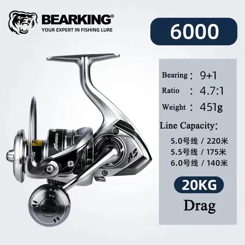Atsuim Saltwater Spinning Reel – 1000–6000 Series, 5.2:1