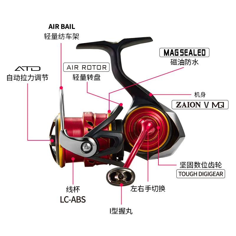 2022 NEW DAIWA SALAMANDURA LT Spinning Fishing Reel Baitcasting Reel 7+1BB Drag 5-10KG Wheels