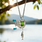 Fishing Reel Necklace | Rotating Mini Spinning Reel Pendant