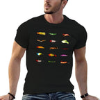 Fishing Lures Graphic T-Shirt – Casual Cotton Tee, S–6XL | 4 Colors