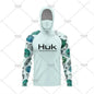 HUK Fishing Hoodie Shirt – UV Protection, Long Sleeve, Neck Gaiter, Anti-Mosquito
