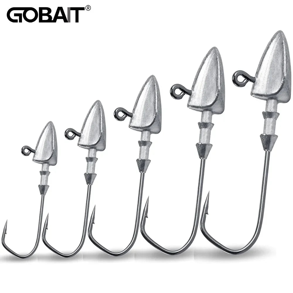 Maris Jig Head Hook 5pcs | 3.5g–35g Barbed Crank Hook for Soft Lures