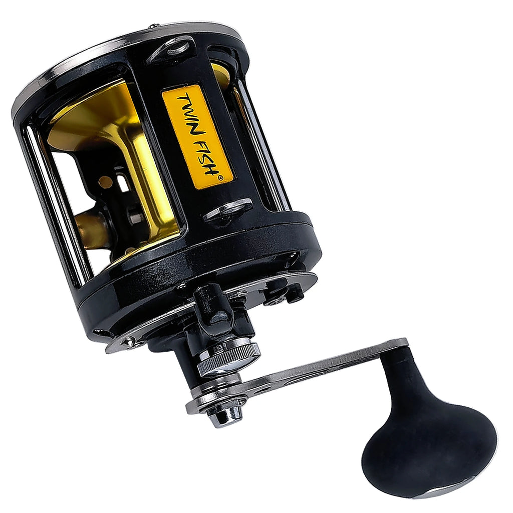 FREE FISHER TR12000 Saltwater Metal Boat Fishing Drum Wheel,Trolling Casting Reel,Right Hand Speed Ratio 3.4:1 Sea Fishing Reels
