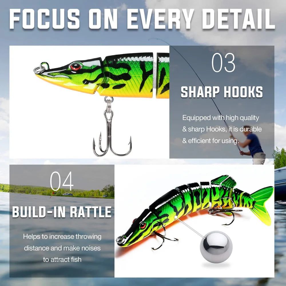 Maris Multi-Jointed Swimbait | Slow Sinking Bionic Lure for Bass, Trout & Saltwater