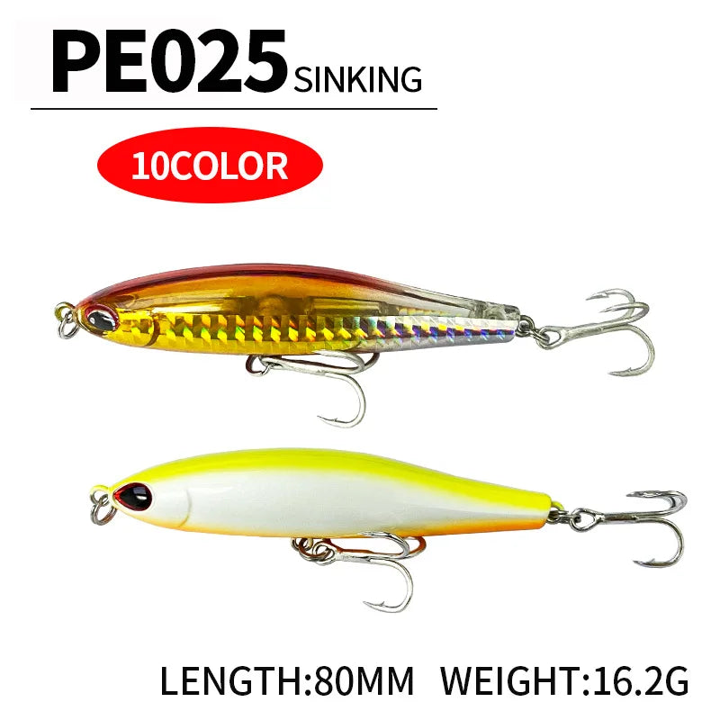 Maris Lure Pencil Lure 8cm 16g – Slow Sinking Jerkbait Swimbait