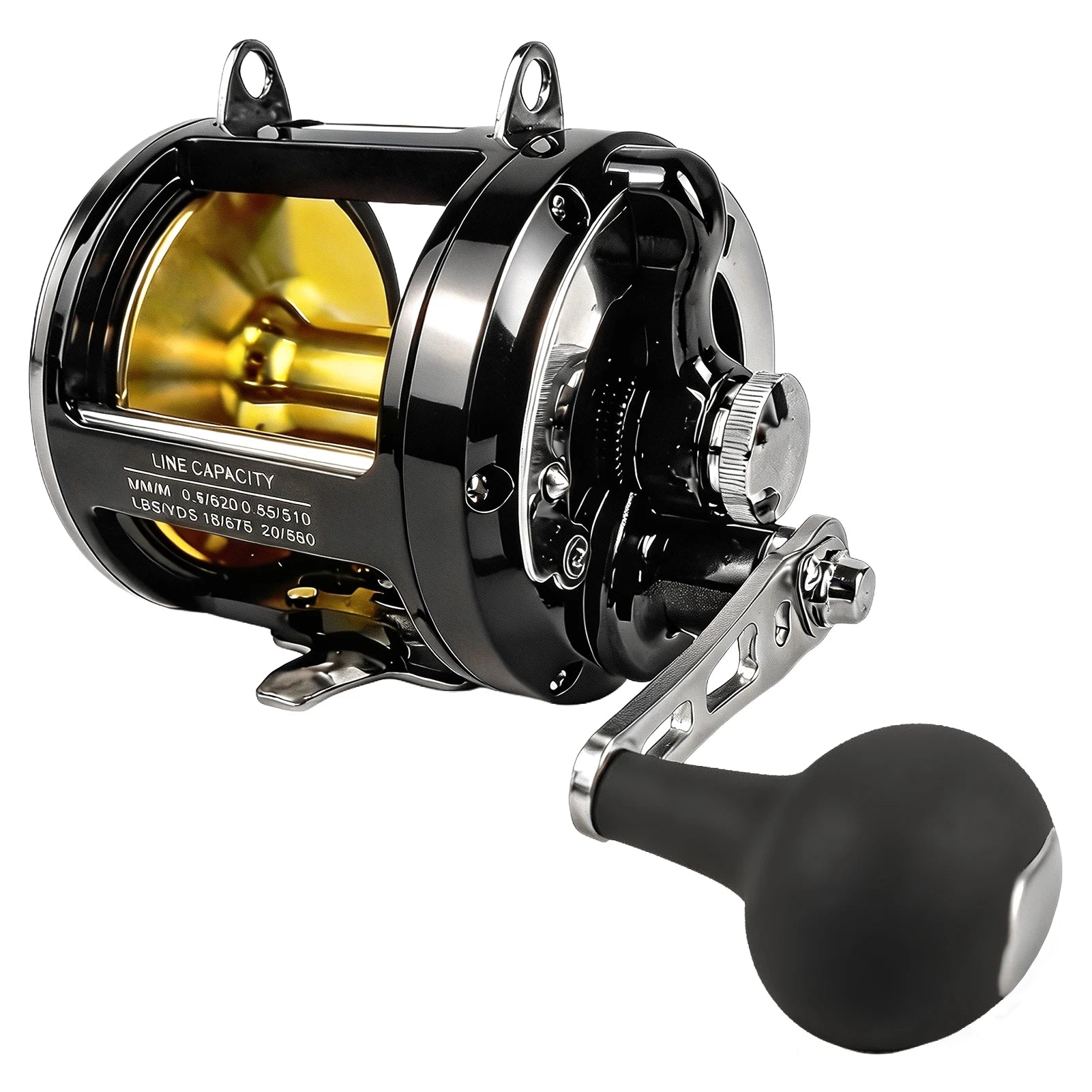 FREE FISHER TR12000 Saltwater Metal Boat Fishing Drum Wheel,Trolling Casting Reel,Right Hand Speed Ratio 3.4:1 Sea Fishing Reels