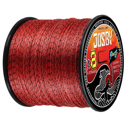 JOSBY 8-Strand Braided Fishing Line – 8X PE, 100M/300M/500M, 18–90lb