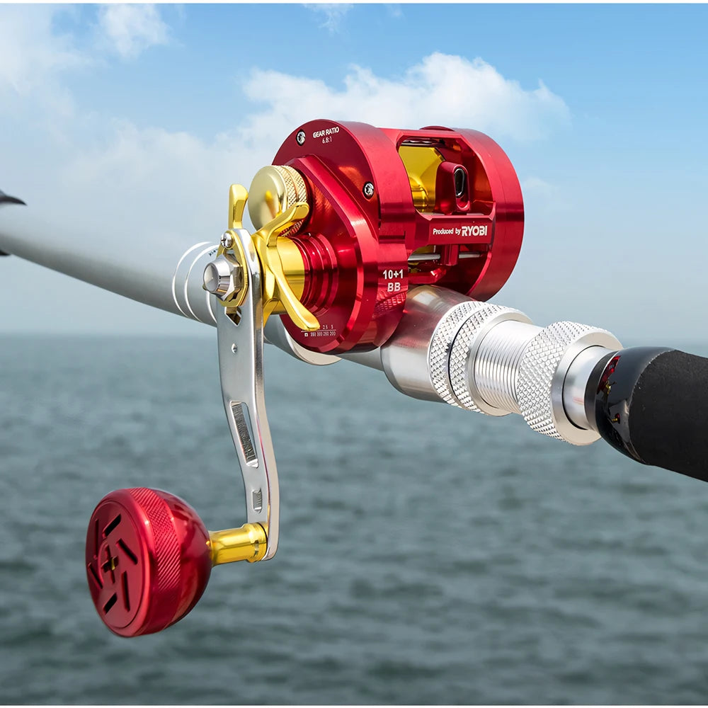 RANMI FIGHT SHARKS Slow Jigging Fishing Reel Drum Wheel Max Drag 12KG Saltwater wheel