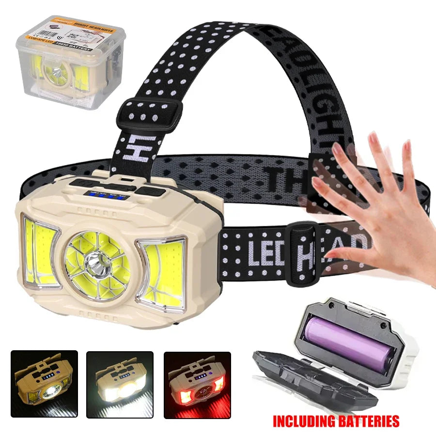 LED Rechargeable Headlamp 1000LM – Waterproof, 3 Modes, 18650 Battery, Outdoor Camping & Night Fishing
