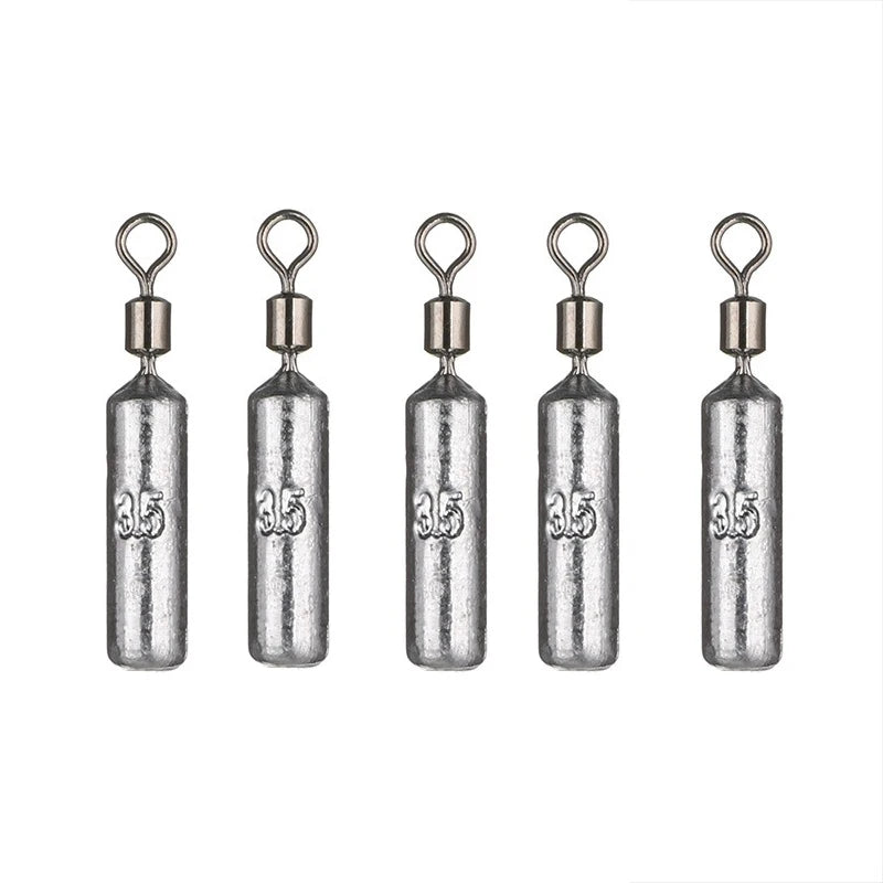 Fishing Weight Sinker 5pcs – Drop & Cylindrical, 3.5g–20g Lead Sinker
