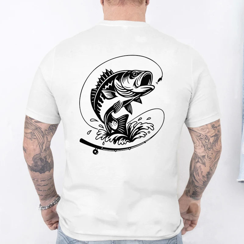 Men's Fishing Heartbeat Graphic T-Shirt
