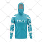 HUK Fishing Hoodie Shirt – UV Protection, Long Sleeve, Neck Gaiter, Anti-Mosquito