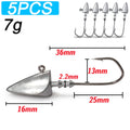 Maris Jig Head Hook 5pcs | 3.5g–35g Barbed Crank Hook for Soft Lures