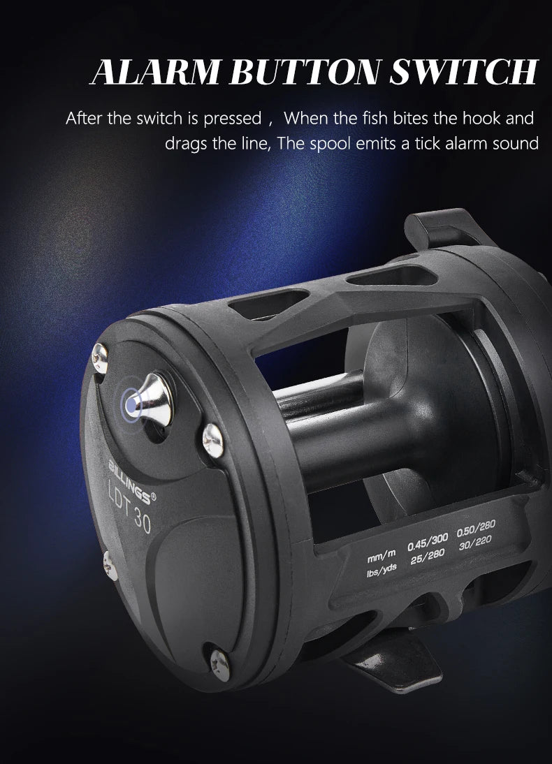 Billings Trolling Drum Reel 33lb Max Drag