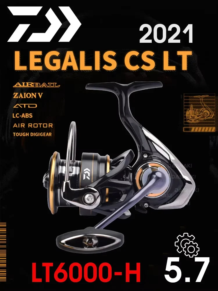 Daiwa Legalis LT Spinning Reel – 6+1BB, 5–12KG Drag, 1000–6000 Series