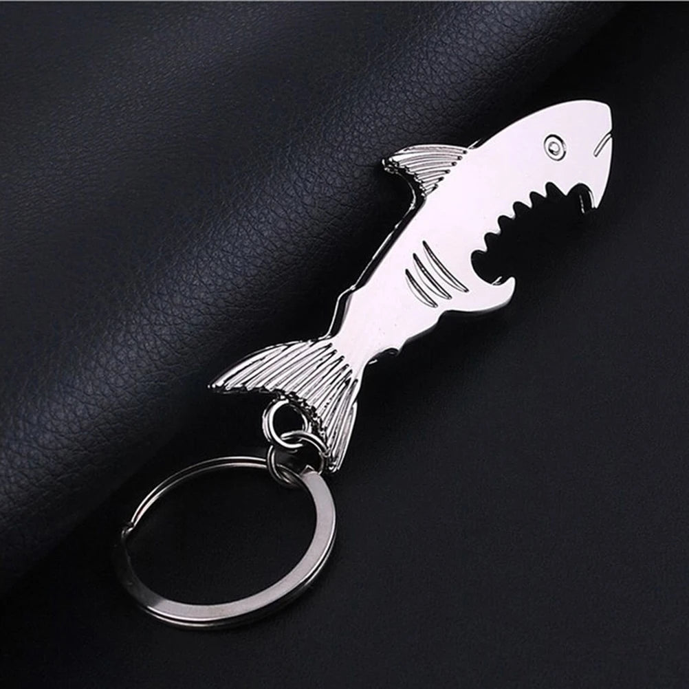 Shark Bottle Opener Keychain – Zinc Alloy, Fishing Gift Accessory
