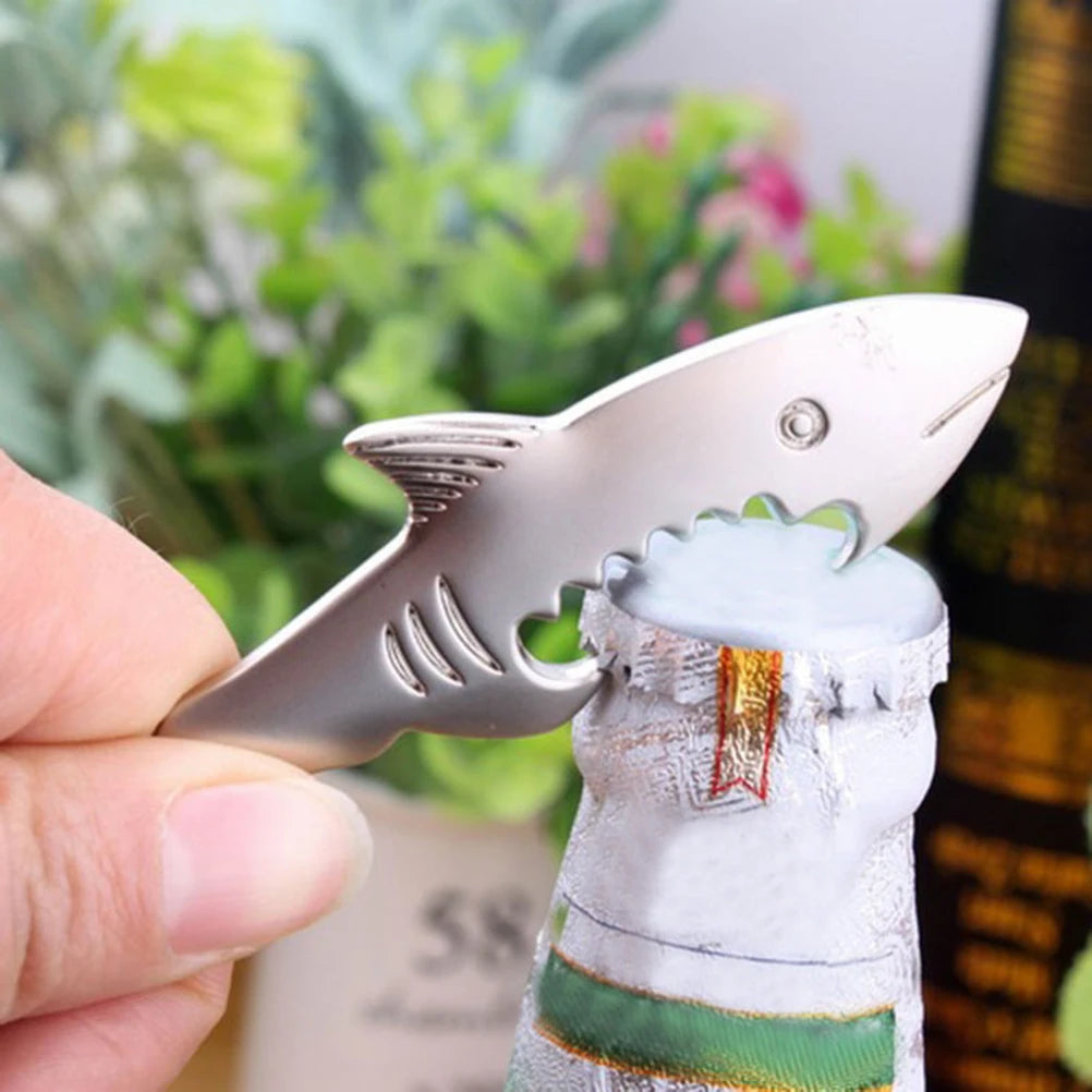 Shark Bottle Opener Keychain – Zinc Alloy, Fishing Gift Accessory
