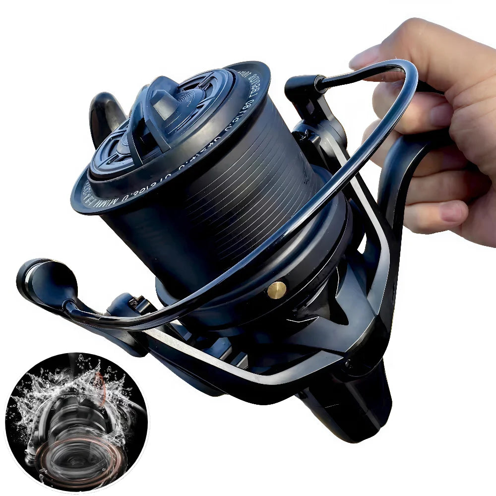 Saltwater Spinning Fishing Reel 24KG Max Drag – Metal Spool, 8000–14000 Series