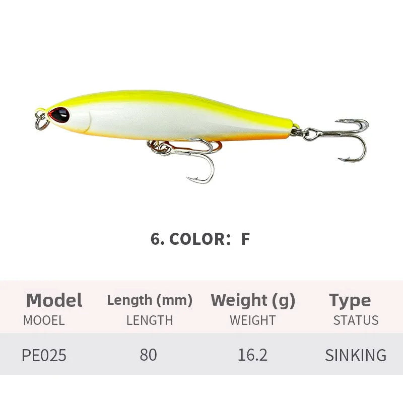 Maris Lure Pencil Lure 8cm 16g – Slow Sinking Jerkbait Swimbait