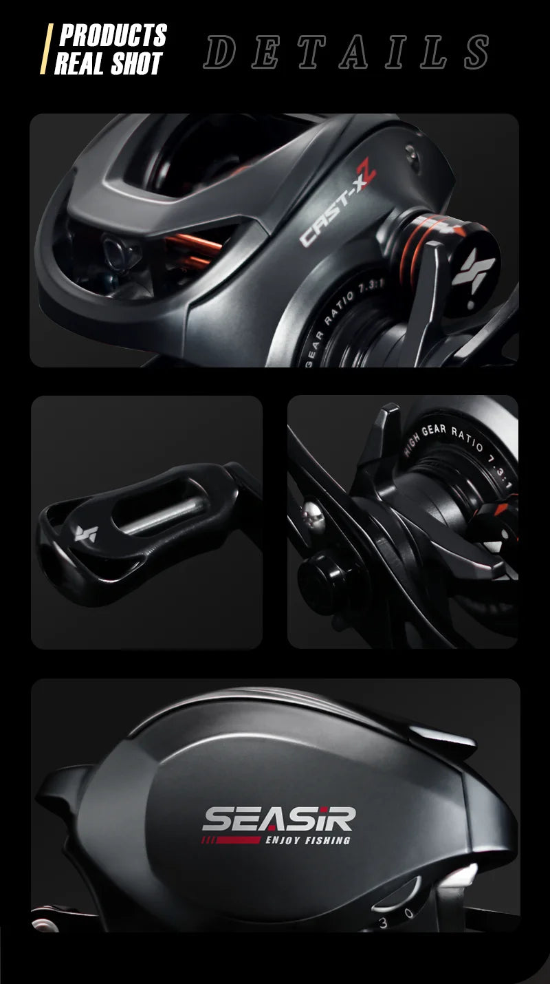 SEASIR Cast X2 Baitcasting Reel 7.3:1 High-Speed
