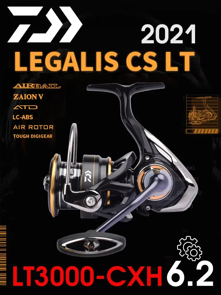 Daiwa Legalis LT Spinning Reel – 6+1BB, 5–12KG Drag, 1000–6000 Series