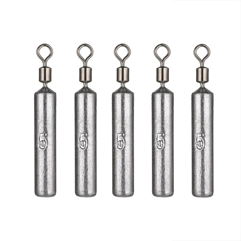 Fishing Weight Sinker 5pcs – Drop & Cylindrical, 3.5g–20g Lead Sinker